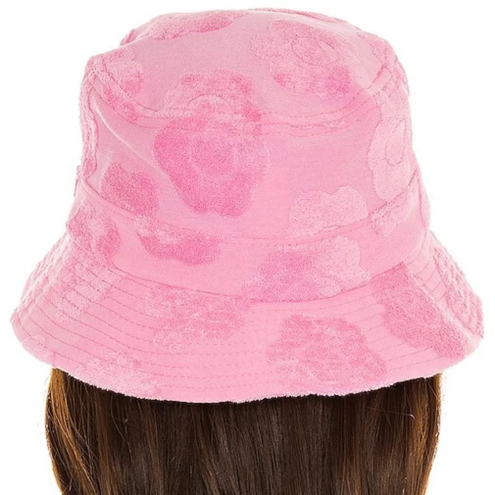 Frankies Bikinis JAX Pink Terry Daisy Flower child Bucket Hat - Picture 4 of 6